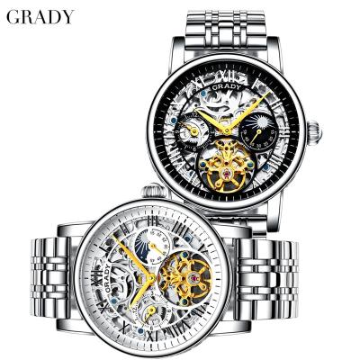 China Chronograph luxury automatic mechanical watch for men's wrist with custom logo wristwatches for sale