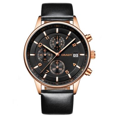 China Chronograph OEM ODM Stainless Steel Waterproof Wristwatch Japan Quartz Movement Men Luxury Watches for sale