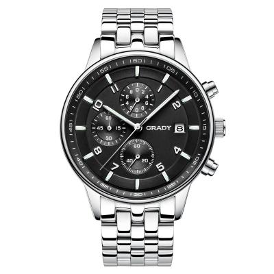 China Casual Chronograph Men's Quartz Wrist Watch Calendar Timer Quartz Watches for sale