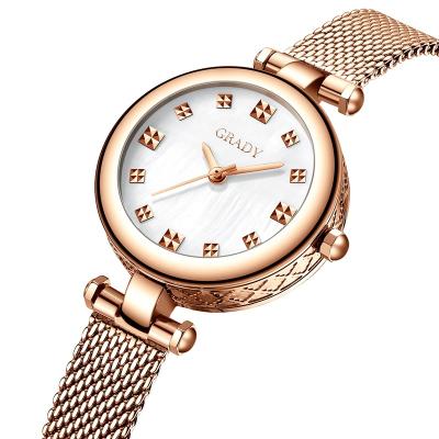 China New Watches Factory Direct Sales Non-Specific Top Selling Custom Mounted Gold Stainless Steel Mesh Women Watches for sale