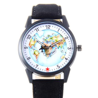 China Non-Specific Aircraft Dial Student Sport Wrist Watch Card Casual Quartz Watches Leather Band Analog Watch for sale