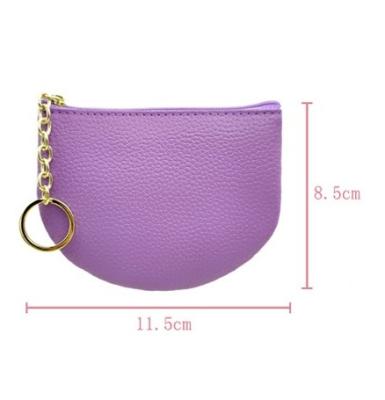 China Mini Clutch Bag Waterproof With Shell Shape Small Wallet High Quality Bright Simple Color Coin Purse Key Chain For Ladies for sale