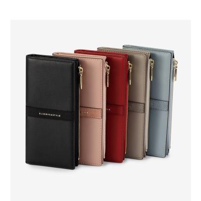 China Latest Design Fashion Ladies Wallet PU Leather Ladies Grab Purse Zipper Women Wallet for sale