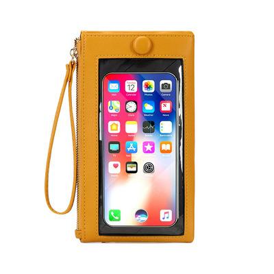 China Multifunctional Waterproof PU Leather Cross - Body Shoulder Bag Women Touch Screen Mobile Phone Wallet Purse for sale