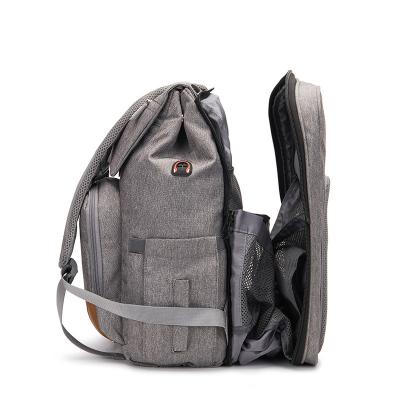 China Multifunctional Water Resistant Diaper Bag Bag Maternity Backpack Travel Backpack Large With Stroller Strap for sale