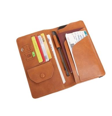 China Hot Selling High Quality High Quality Vaccine Wallet PU Passport Slim Leather Card Holder Travel And Vaccine Card Holder Cover for sale