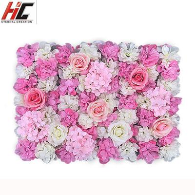 China Artificial Silk Rose Hydrangea Flower Wall For Party Wedding Decoration for sale