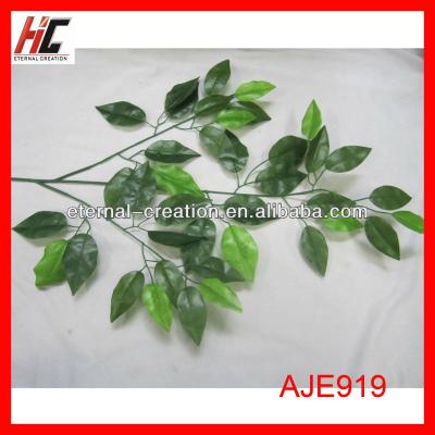 China Wholesale Artificial Plants Plastic Palm Leaves For Burial Ceremony Artificial Leaf AJE919 AJE919 for sale