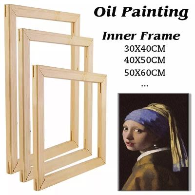 China Factory Large Picture Wooden Interior Frame Drop Shipping DIY Canvas Frame Pine Wood Stretcher Bars for sale