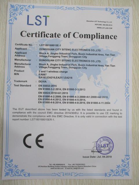 CE - Dongguan Siteng Electronics Co., Ltd.