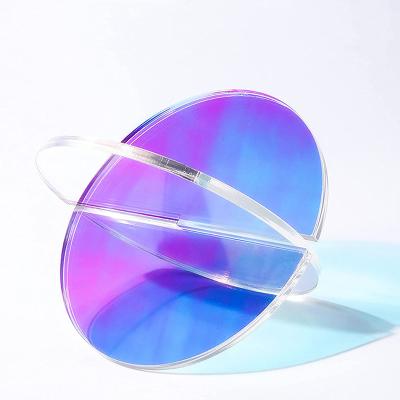 China Custom Viable Modern Decorative Clear Acrylic Coasters Rainbow Iridescent Acrylic Coaster For Drinks Coaster Dishes for sale