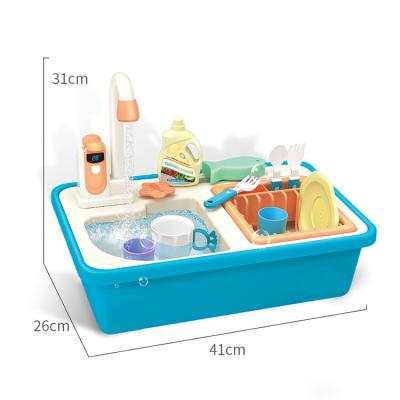 China Educational Toys Amazon Hit Dishwasher Playing Big Kitchen Cooking Toys Set Educational Kitchen Toys Set For Kids for sale