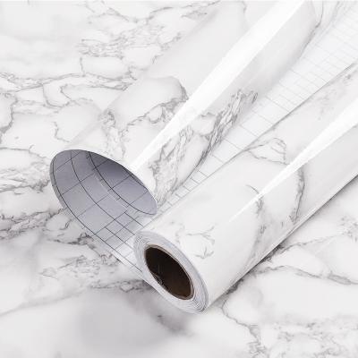 China 3D Modern Marble Wallpaper Self-adhesive Modern PVC Marble Wallpaper Kitchen Bathroom Self Adhesive Waterproof Wear Resistant Sticker for sale