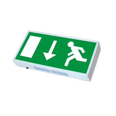 China Rechargeable Emergency Exit Sign Wholesale IP20 Rating Back 3.6V Battery Emergency Exit Sign Board for sale