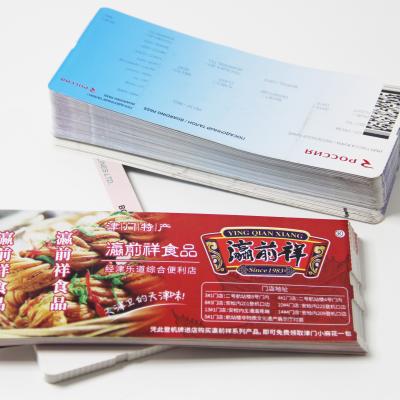 China Custom thermal paper boarding pass airline ticket printing/entrance for sale