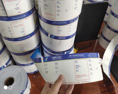 China Boarding Pass/Thermal Boarding Pass Ticket Coatedpaper,Thermal Coated Paper for sale