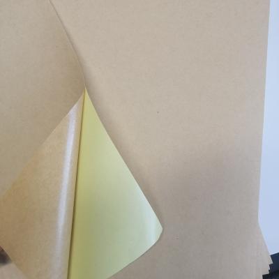 China A4 Size Brown Kraft Paper Self Adhesive Paper Adhesive Sticker Browm  Kraft Paper for sale