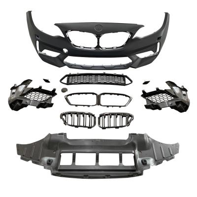 China Auto Parts F22 M2C Front Bumper Full Set Car Front Bumper For BMW 2 Series Particle Plastic Material Conversion Facelift Body Parts Car Coupe for sale