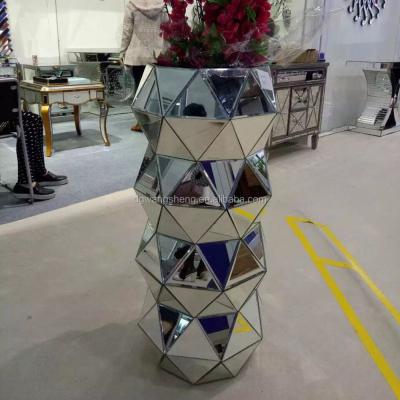 China Fashionable Glass Handmade Decorative Flower Mirrored Vase for sale