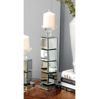 China Home Decor Elegant Best Selling Clear Mirrored 4 Layers Candlestick for sale