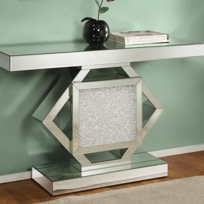 China Cosmetic Home Furniture Mirrored Modern Console Table With Wall Mirror for sale