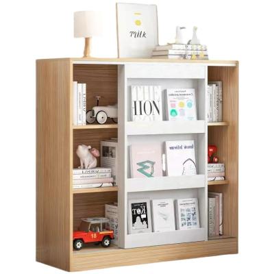 China Factory direct sale (height)adjustable TV stand with bookcase combinable wood bookshelf free storage white wooden bookcase for sale