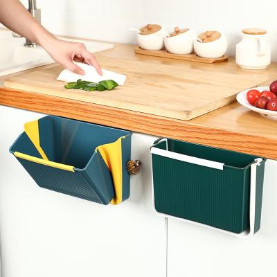 China Wall Mounted Folding Bucket Kitchen Multifunctional Telescopic Square Household Trash Stored Car Storage Waste Storage Bin for sale