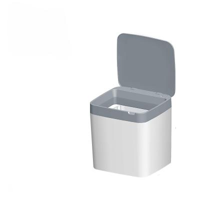 China New Design Customizable Desktop Bin Mini Flip Plastic Trash Rectangular Storage Bucket Stain Customizable Wholesale for sale