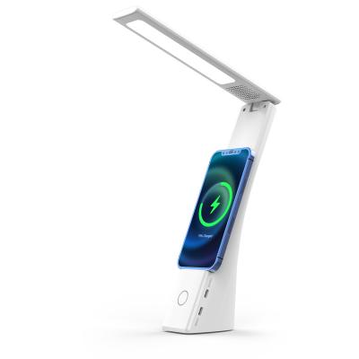 China 2022 New Design High Quality Multifunctional Qi Chargers Table LED Desk Lamp Charger Phone Wireless Charger for sale