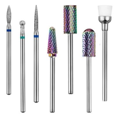 China Lightweight Tungsten Carbide/Ceramic Nail Tools Drill Bit Set Electric Sanding Nail Art Accessories Manicure Milling Cutter Pedicure for sale