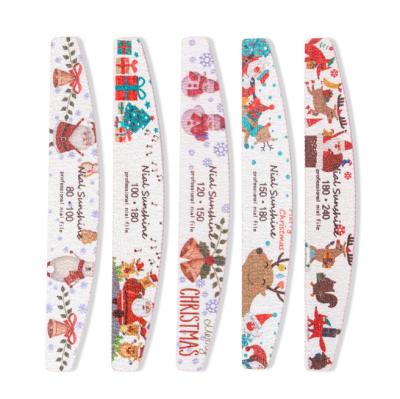 China Nice Design Professional Manufacturer Quality Christmas Gift Large Half Moon Nail File Washable for sale