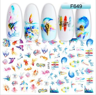 China 2020 Eco-Friendly Wholesale Nail Art Decoration Brand LOGO Designers Nail Sticker for sale