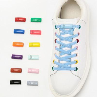 China Elastic Metal Lock Flat Elastic Magnetic Shoe Laces No Tie Man and Woman Shoe Accessories Sneakers Laces Lazy Lace for sale