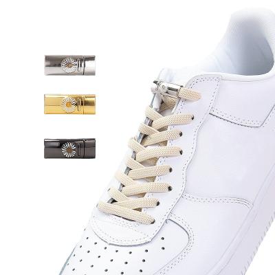 China 2023 Wholesale Fashion Metal Laces Magnetic Easy Flat Lace High Quality Lock Fast No Tie Shoe Laces for sale