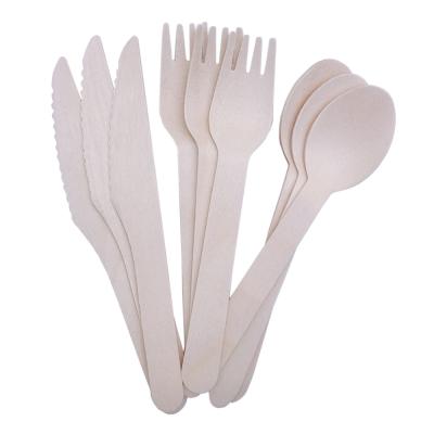 China Sustainable Hot Sale Biodegradable Disposable Wooden Cutlery for sale