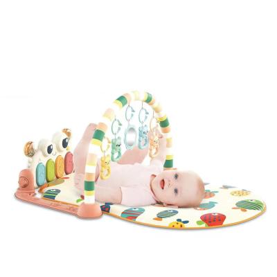 China Toy Infant Safety Activity Petal Keyboard Blanket Educational Game with Rattles Toy Baby Play Gym Piano Fitness Rack Hanging Mat for sale