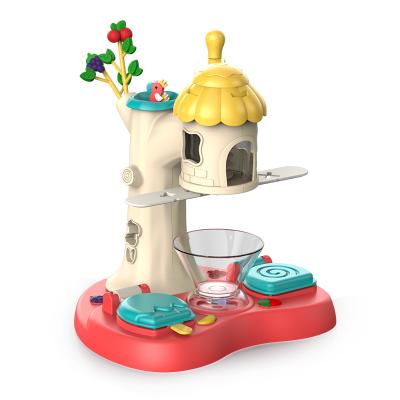 China Non-Toxic DIY Game Dough Design Mud DIY Ice Cream Machine Color Clay Toy Dough Set for sale