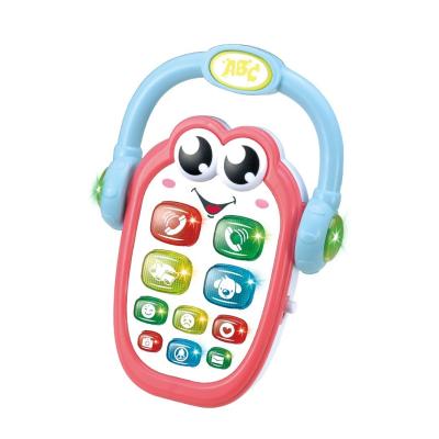 China Light Music Learning Smart Cute Design Light Music Mobile Phone Tablet Toy Sound Phone For Kids for sale