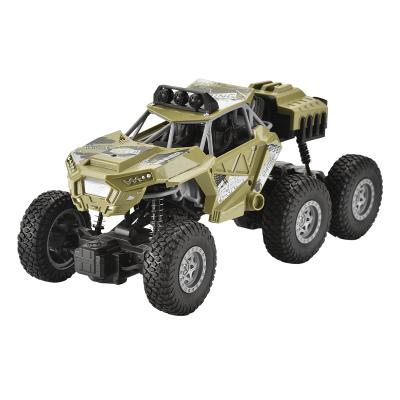 China Popular RC Model Classic Big Wheels Six Wheels Rubber Rock Tracks Drift Bigfoot Climbing Off-Road Car Vehicle Toy for sale