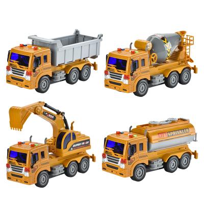 China RC Model 27 MHz Construction Toy Best Gift For Kids 25cm 4CH Dump Truck With Light Music Radio Control Toys rc for sale