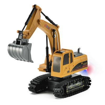 China High Quality RC Model 1:24 5 Channel Wholesale Engineer Vehicle Turning Flash Light Excavators Truck Remote Control Toy for sale