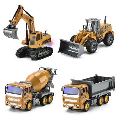 China Multi-functional toys rc truck 27 MHz 5CH 1:30 high simulation engineer car construction vehicle 10pcs for sale