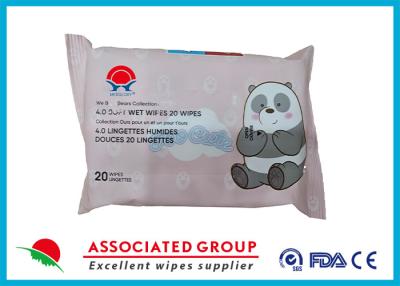 China 20Pcs Household Facial Wet Wipes For Adults Disposable Wet Tissue for sale