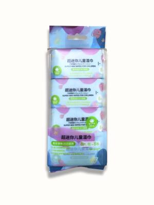 Cina strofinate bagnate del bambino portatile 45gsm per l'aloe Vera Essence dei bambini 8 pacchetti Pcs*8 in vendita