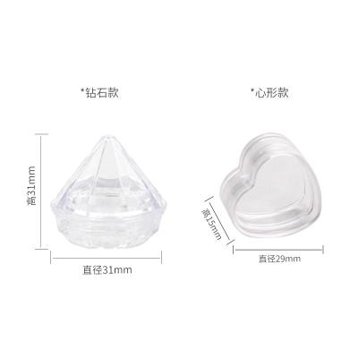 China Consumer electronics packaging 4g 5g and heart shape jar silk printing cosmetic acrylic jar with lids transparent clear cosmetics jar for sale