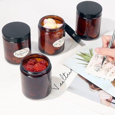 China Amber Cosmetic Jars Supplier In Lead Free Airtight Bulk Round Sided Body Cream Straight Jar With Lid for sale