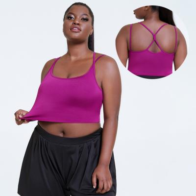 China High Impact Breathable Yoga Bra Fitness Wear Tank Top Framing Bra Women Active Plus Size Sports Bra for sale