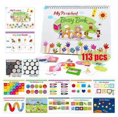 China OEM Matt Lamination A5 B5 Baby First Education Sticker Book Baby Flip Busy Book Custom Printing Education For Children for sale