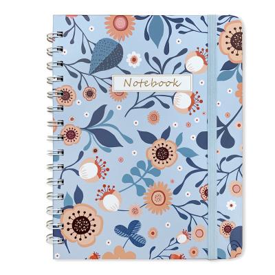 China High Quality Custom Wholesale Spiral Notepad Cover Paper Printed Hard Cover Book Hardcover Notebook With Pocket for sale