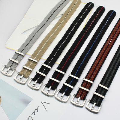 China Fashion China Factory Marine Nationale Wristbelt 20mm 22mm Elastic Watch Strap French Nato Strap for sale